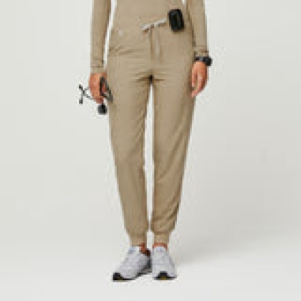 Figs Women's Beige Jogger Scrub Pants